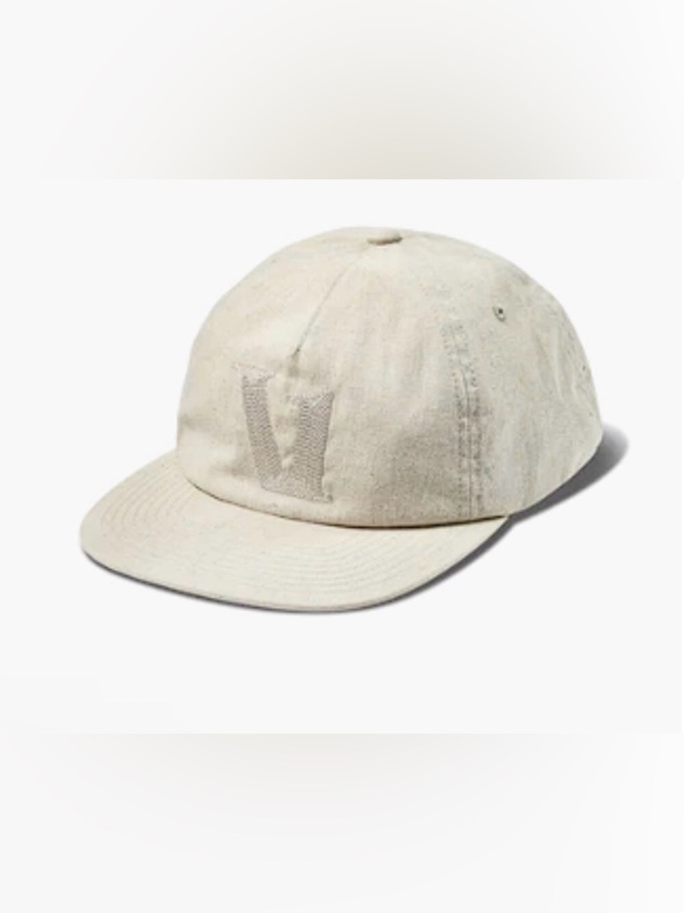 VUORI V1 Embroidery Hat Natural‎ One Size NWT Adjustable Canvas Cap